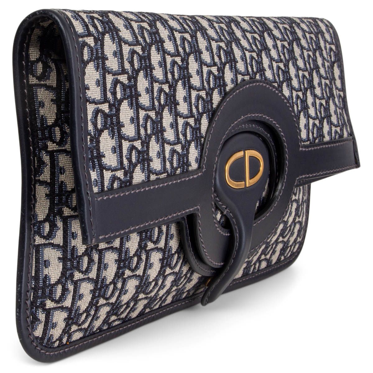 CHRISTIAN DIOR OBLIQUE MONOGRAM FOLD OVER CLUTCH BAG