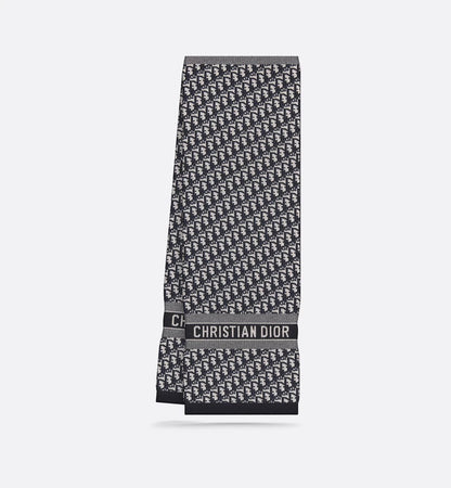 DIOR OBLIQUE CASHMERE WOOL BLEND SCARF