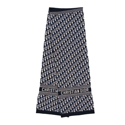 DIOR OBLIQUE CASHMERE WOOL BLEND SCARF