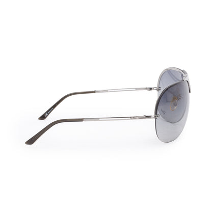 Dior Ruthenium Metal Frame Crystal Aviator Shield Sunglasses