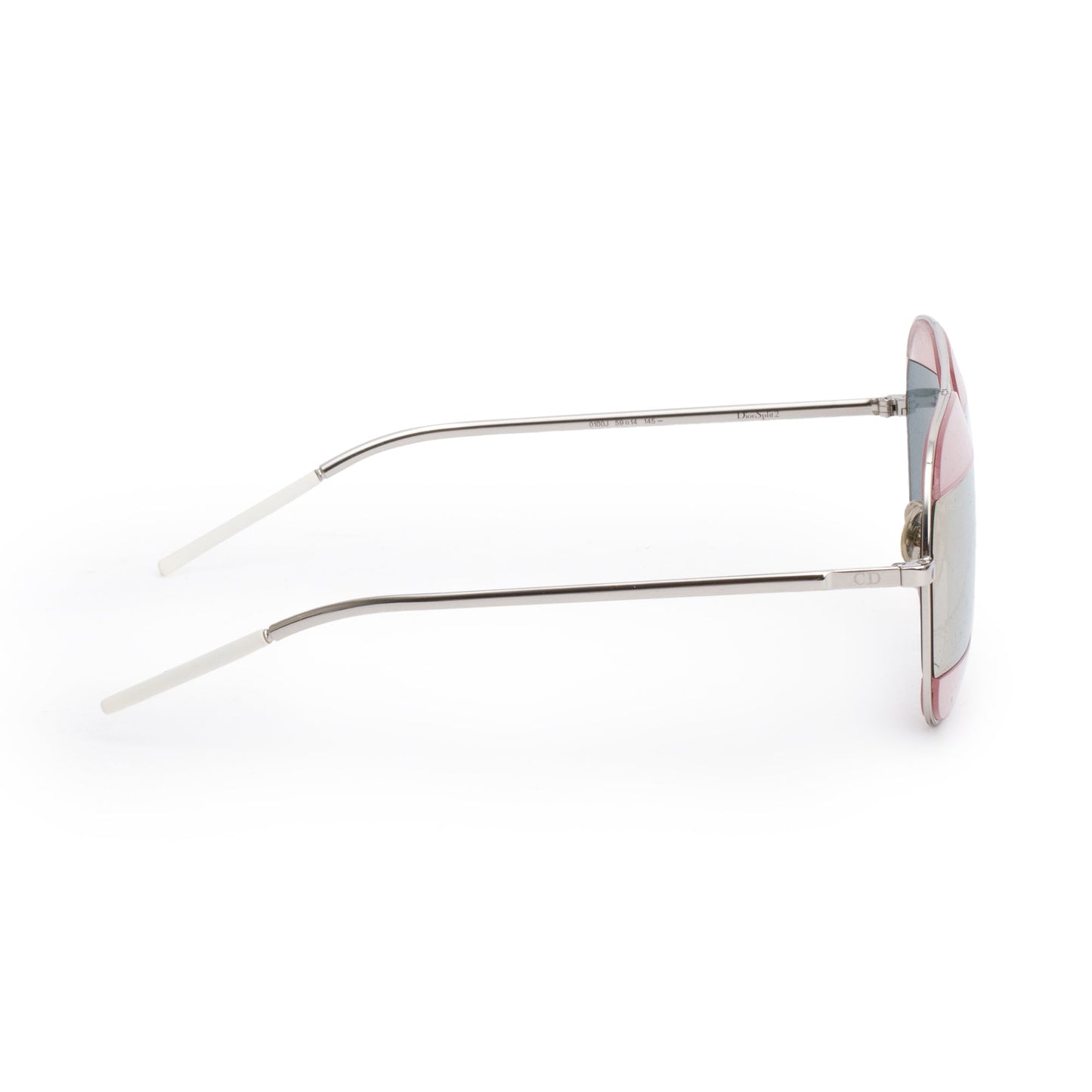 Dior Silver-Tone Metal Frame DiorSplit 2 Aviator Sunglasses