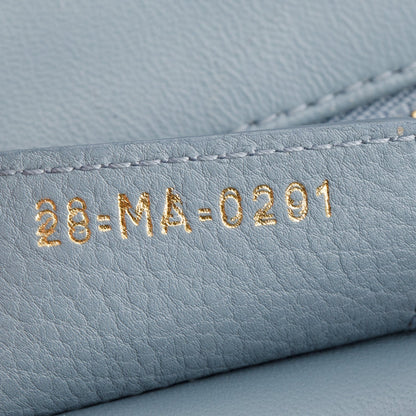 Christian Dior 2021 Grey Supple Cannage Calfskin Leather Small Dior Caro Bag