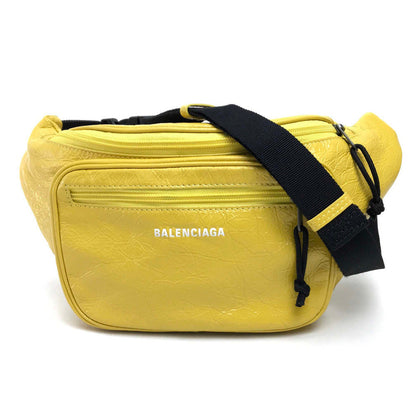 BALENCIAGA Sling bag 529550 leather yellow EXPLORER BELT PACK mens(Unisex)