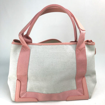 BALENCIAGA Tote Bag 339933 Canvas leather Natural / light pink Navy kabas S Women