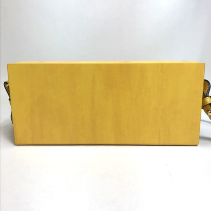 FENDI Shoulder Bag 7VA520 leather Yellow / black logo
