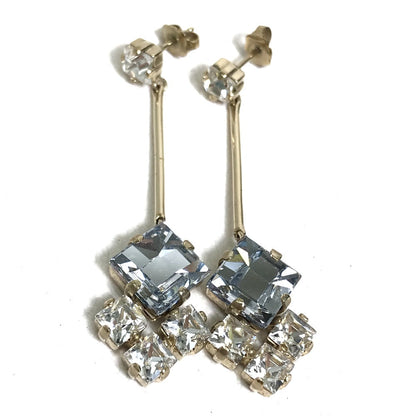 Dior Pierce metal Light blue / white logo bijou Women