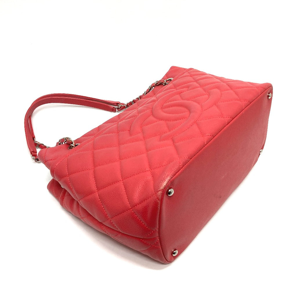 CHANEL Tote Bag A67921 Caviar skin pink CC COCO Mark Matrasse Women