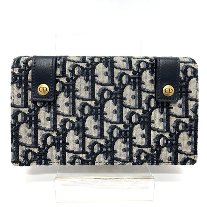 Dior Waist bag S5619CTZQ_M928 Leather / canvas Navy Oblique Trotter Saddle belt pouch mens