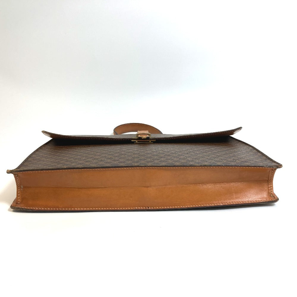 CELINE Business bag PVC / Leather Brown Macadam vintage unisex(Unisex)