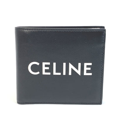 CELINE Folded wallet 10C873DME leather black logo Bi-fold wallet Women(Unisex)