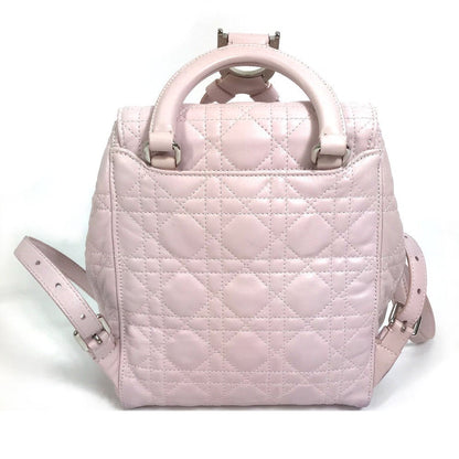 Christian Dior Backpack leather pink Cannage Stardust Small Backpack Women