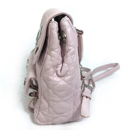 Christian Dior Backpack leather pink Cannage Stardust Small Backpack Women