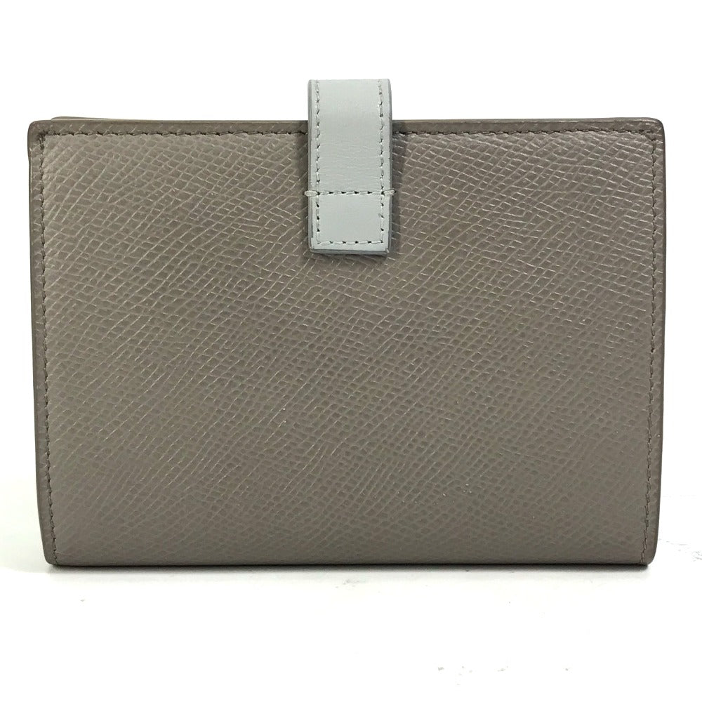 CELINE Trifold wallet 10B643BRU.10PI leather Gray x light blue By color Medium strap wallet Women
