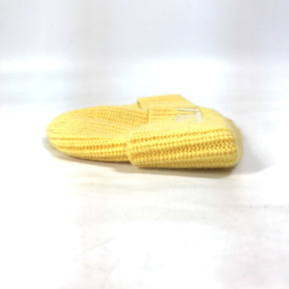 CELINE Knit hat 2A61W535Q wool yellow logo embroidery mens