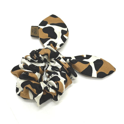 FENDI hair accessory silk Brown Leopard hair accessory Women