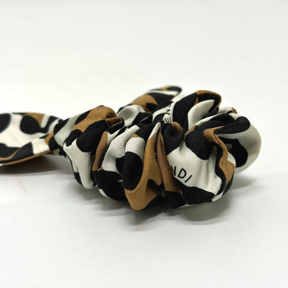 FENDI hair accessory silk Brown Leopard hair accessory Women