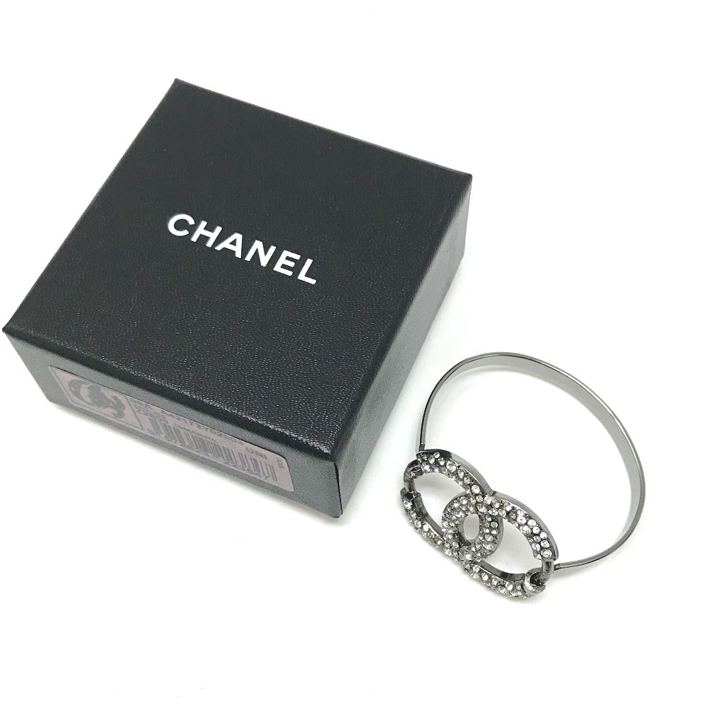 CHANEL bracelet Metal, Rhinestone Silver Accessories COCO Mark CC Rhinestone Women