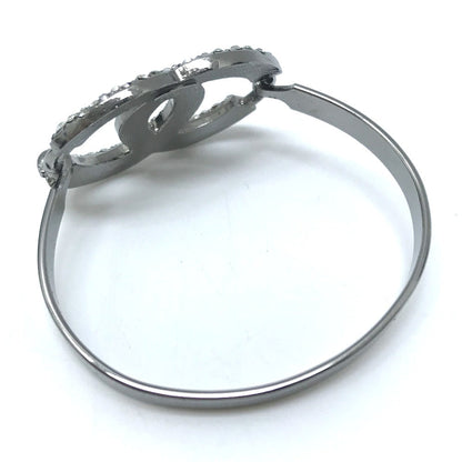 CHANEL bracelet Metal, Rhinestone Silver Accessories COCO Mark CC Rhinestone Women