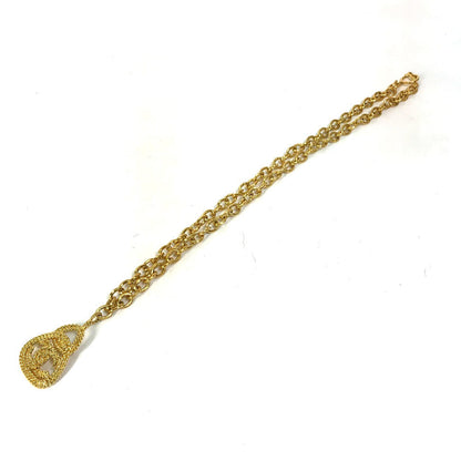 CHANEL Necklace Gold Plated gold COCO Mark Chain