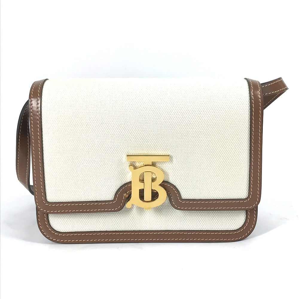 BURBERRY Shoulder Bag 8039365 Canvas / leather beige Bag 2WAY bag clutch bag TB Women