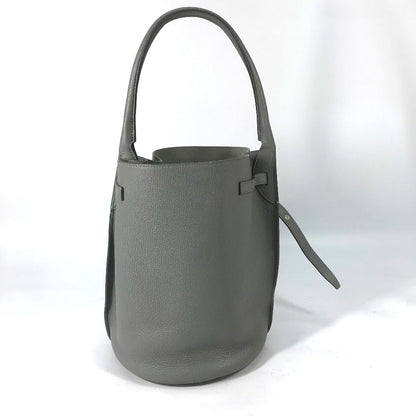 CELINE Handbag 187243 leather gray Shoulder bag with pouch Big bag Bucket Women