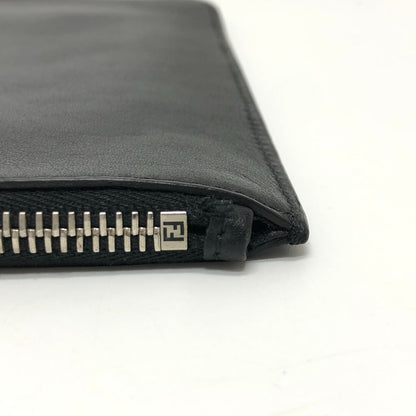 FENDI Clutch bag 7N0078  leather black LOVE mens