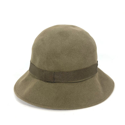 CHANEL hat felt khaki vintage Women 57