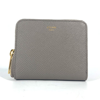 CELINE Folded wallet 10L203BEL.10BL leather gray Compact wallet Small Zip Wallet Essential Women