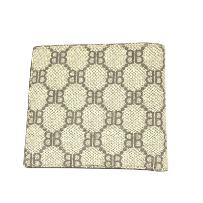 GUCCI Folded wallet 680403 GG Supreme Canvas beige BALENCIAGA Balenciaga collaboration The Hacker Project mens