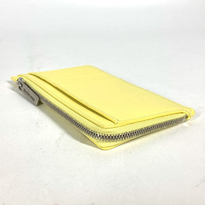 BALENCIAGA Card Case 736734 leather yellow logo ENVELOPE LONG COIN & CARD HOLDER Women