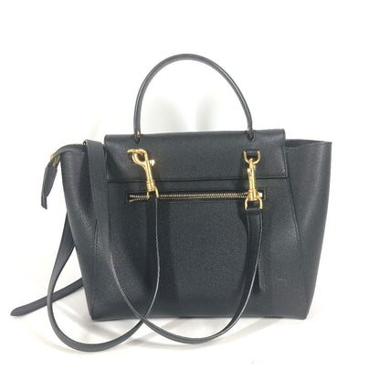 CELINE Handbag leather black Micro Tote Bag Belt bag Women