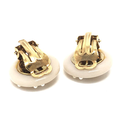 CHANEL Earring plastic beige 03P CC COCO Mark