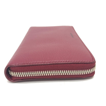 BALENCIAGA Long Wallet Purse 516362 leather Red logo Everyday Continental unisex(Unisex)