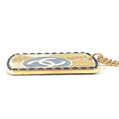CHANEL Necklace Gold Plated gold B24C COCO Mark CC Dog Tag