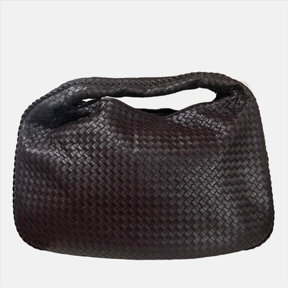 Bottega Veneta Hobo Bag Large Chocolate Brown Lambskin leather 53cm Woven Handle