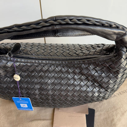 Bottega Veneta Belly Hobo Intrecciato Black Nappa Leather Small 40cm