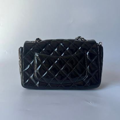 Chanel Classic Flap Rectangular Mini Black Patent Leather Silver Hardware, 2012-2013