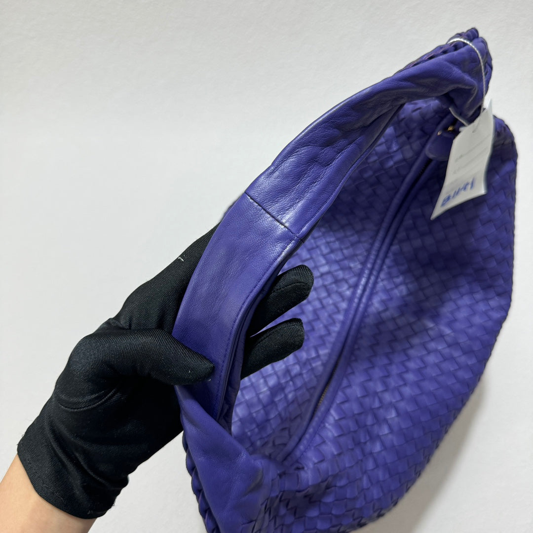 Bottega Veneta Hobo Bag Large Purple Leather 50cm