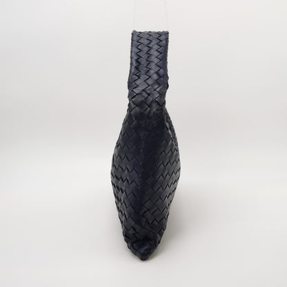 Bottega Veneta Hop Hobo Medium Leather Navy 46cm