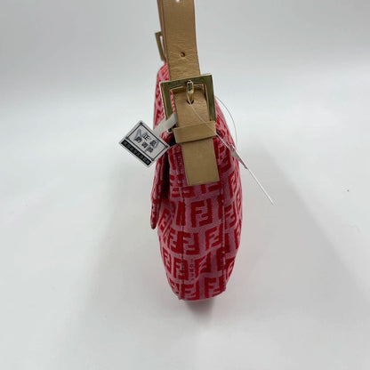 Fendi Baguette Pink Zucchino Monogram Shoulder Bag