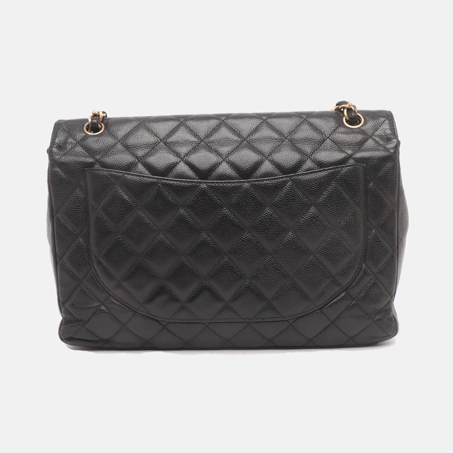 Chanel Classic Flap Maxi 2009 Black Caviar Leather Single Flap with Gold Hardware
