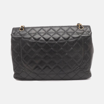Chanel Classic Flap Maxi 2009 Black Caviar Leather Single Flap with Gold Hardware