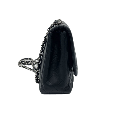 Chanel Classic Flap Jumbo Large Black Lambskin Leather with Silver hardware