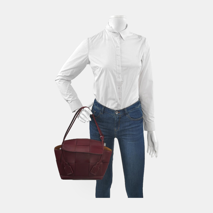 Bottega Veneta Arco Tote Bag Small Burgundy Leather