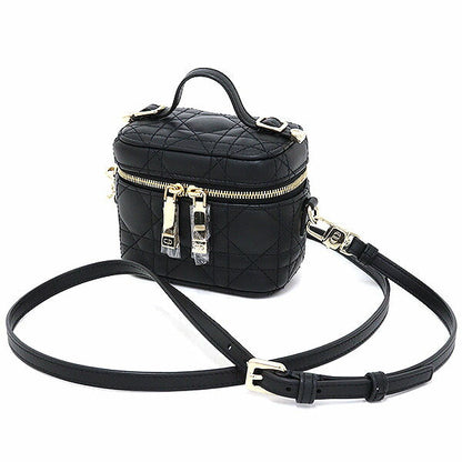 Dior Shoulder Bag S09350NMJ lambskin black LADY DIOR Micro Vanity
