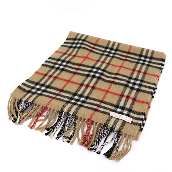 BURBERRY Scarf cashmere beige Nova Check cashmere scarf Women(Unisex)