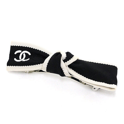 CHANEL hair accessory AA9921 silk black hair accessory Women
