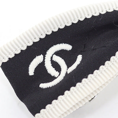CHANEL hair accessory AA9921 silk black hair accessory Women