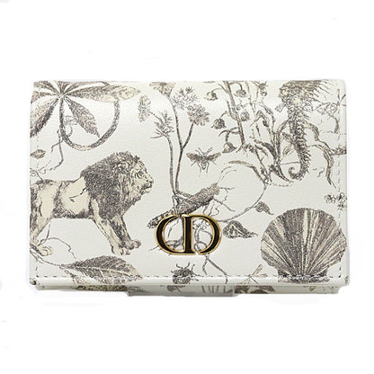 Christian Dior Bifold Wallet S5132 leather white Caro Glycine Wallet Women
