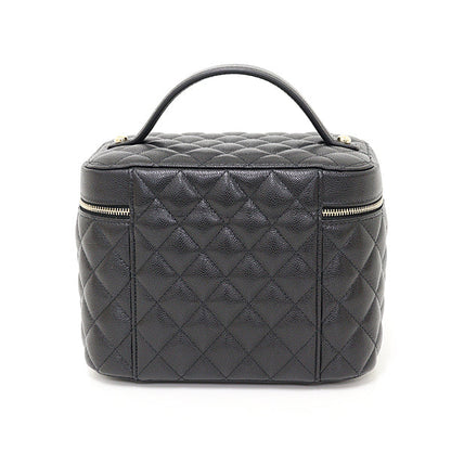 CHANEL Handbag AP2573 Matte Caviar Skin, Brass black vanity bag Timeless classic Women